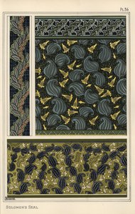 Sceau de Salomon, Polygonatum multiflorum, comme motif de design en papier peint, bordures et motifs de tissu