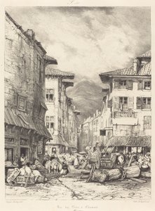 Rue des Gras à Clermont - Eugene Isabey