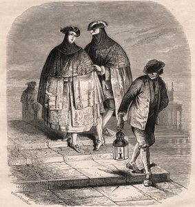 La Porte de la Lanterne à Venise au XVIIIe siècle - Dessin de Viollat par Gaetano Zompini (1700-1778) - Les Métiers de Venise