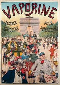 Essence Homogène Vaporine pour Automobiles, illustration signée par Eugene Le Mouel - Eugene Le Mouel