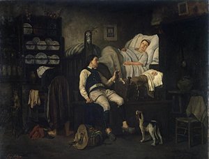Intérieur breton ou, Le nouveau-né - Eugene Leroux