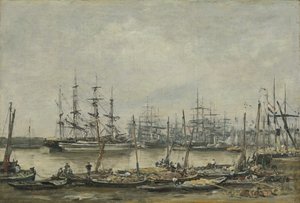 Bordeaux, les quais, 1874 - Eugene Louis Boudin