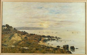Falaises à Benerville, coucher de soleil, 1897 - Eugene Louis Boudin