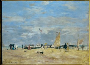 La jetée de Deauville - Eugene Louis Boudin