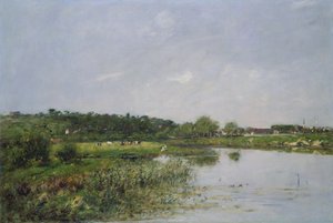 Au bord de la rivière à La Touques