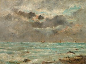 La côte à Trouville, vers 1865-1900