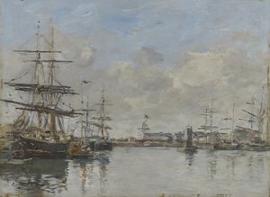 Le port du Havre, vers 1885-90 - Eugene Louis Boudin