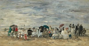 Trouville, Scène de plage
