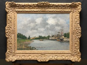 Vue du port de Saint-Valéry-sur-Somme - Eugene Louis Boudin