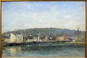 Vue du port de Trouville - Eugene Louis Boudin