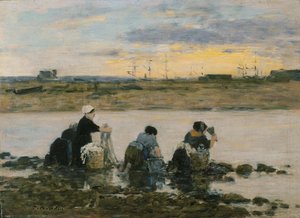 Lavandières au bord de la rivière