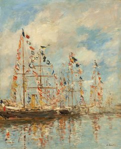 Bassin de yachts à Trouville-Deauville, probablement 1895-1896
