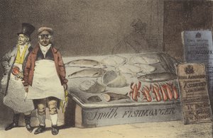 Un marchand de poisson - Eugene Louis after Lami
