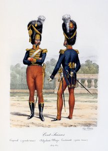 Cent-Suisses, Caporal grande tenue, Adjudant-Major Lieutenant petite tenue - Eugene Titeux