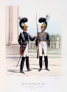 Gardes-du-Corps du Roi, Service de Château, grande tenue, 1820-30 - Eugene Titeux