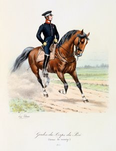 Gardes-du-Corps du Roi, tenue de manège, 1815