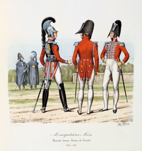 Mousquetaires Noirs, Grande Tenue et Tenue de Société, 1814-15 - Eugene Titeux