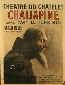Affiche pour la Saison Russe au Théâtre du Châtelet, 1909