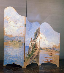 Trois vues du lac Majeur : Isola Bella, Santa Caterina del Sasso, Isola dei Pescatori - Eugenio Gignous