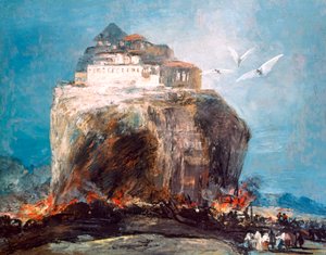 Ville sur le rocher, vers 1878-1918 - Eugenio Lucas Villamil