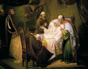 Dante Alighieri sur son lit de mort