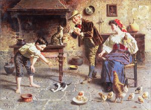 Dans la cuisine - Eugenio Zampighi