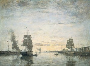 Entrée du port, Le Havre - Eugène Boudin