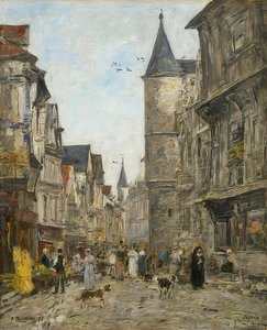 Rue Saint-Romain, Rouen - Eugene Louis Boudin