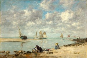 Laveuse près de Trouville. Vers 1872-1876 - Eugene Louis Boudin