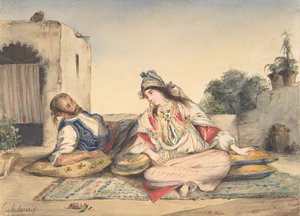 Un couple marocain sur leur terrasse