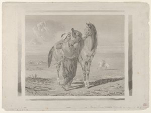 Un Turc sellant son cheval, 1824