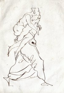 Énée et Anchise - Ferdinand Victor Eugene Delacroix