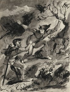 Faust et Méphistophélès sur le Blocksberg - Ferdinand Victor Eugene Delacroix