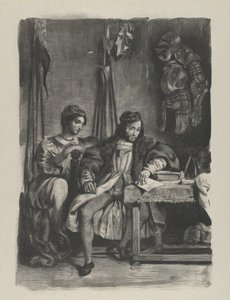 Goetz von Berlichingen écrivant ses mémoires, 1836-43. - Eugène Delacroix