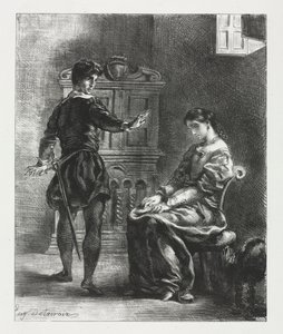 Hamlet : Hamlet et Ophélie - Eugène Delacroix