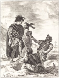 Hamlet et Horatio devant les fossoyeurs (Acte V, Scène I)