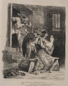 Illustrations pour Faust : Faust dans la prison de Marguerite - Eugène Delacroix