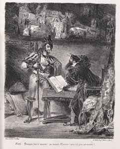 Illustrations pour Faust : Méphistophélès rend visite à Faust