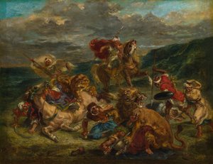 Chasse au lion, 1860-61