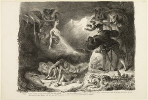 Le fantôme de Marguerite apparaît à Faust, extrait de Faust