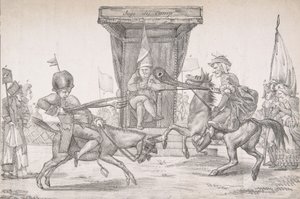 Duel polémique entre Lady Quotidienne et Sir Journal de Paris, 1821 - Eugène Delacroix