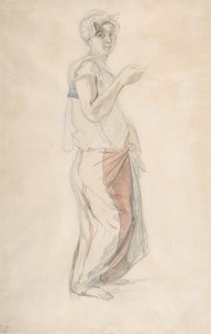 Femme debout en costume marocain, ca. 1834