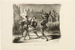 Le duel entre Faust et Valentin, de Faust - Eugène Delacroix