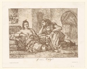 Deux femmes algériennes assises - Eugène Delacroix