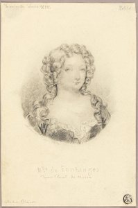 Portrait en médaillon de Mlle de Fontanges
