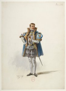 Btv1b84558104 01 - Saint-Saëns - Henry VIII - Maquettes de costumes - Lacoste - 1. Le duc de Norfolk - Eugene Lacoste
