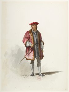 Btv1b84558104 14 - Saint-Saëns - Henry VIII - Maquettes de costumes - Lacoste - 14e Costume - Eugene Lacoste