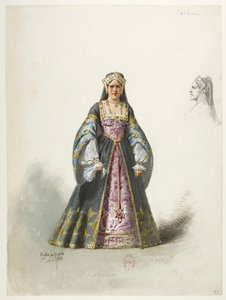 Btv1b84558104 61 - Saint-Saëns - Henri VIII - Maquettes de costumes - Lacoste - 61e Catherine - Eugene Lacoste