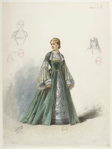 Btv1b84558104 80 - Saint-Saëns - Henry VIII - Maquettes de costumes - Lacoste - 76. Anne de Boleyn - Eugene Lacoste