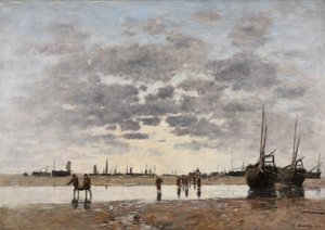 Berck : le retour des barques - Eugene Louis Boudin